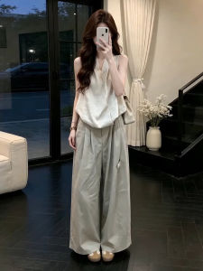 Ge·an·fei | OOTD Fashion Sleeveless Top and Wide Leg Pants Summer Set