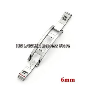 Khóa Cài Đồng Hồ Bướm Bằng Thép Không Gỉ Nút Gấp Đôi 3mm 4mm 5mm 6mm Màu Bạc Phụ Kiện Dây Đồng Hồ