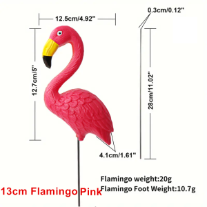 2pcs Flamingo Garden Stake Lawn Yard Ornament Flamingo Garden Statue Red Flamingo Garden Yard Decor For Sidewalks Tropical Party