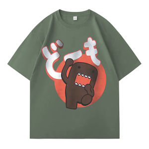 Sanrio | Domo Kun Funny Meme T Shirts Mens Women Hip Hop Clothes Cotton Casual T Shirt Harajuku Short Sleeve Oversized T-shirt Teenagers