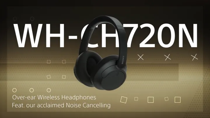 Sony Bluetooth Over-Ear Noise Canceling Headset WH-CH720N for Music & Calls Lightweight Design