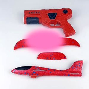 🛫Malaysia Stock🛫Kids Plane Toy Childrens Foam Airplane Launcher with Light Bubble Aircraft Ejection Flying Outdoor Sport Game Toy