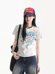 zuocisankon | Áo Thun T-Shirt Tay Ngắn Phong Cách Học Đường Giảm Cân