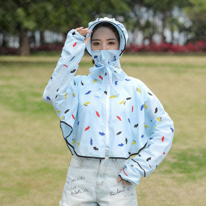 Áo Chống Nắng Bằng Lụa Băng Mỏng Mùa Hè Mới Cho Nữ Áo Khoác Ngoài Mát Mẻ Chống Tia UV Chống Lóa Điện Xe Đạp Leo Núi Cắm Trại Du Lịch