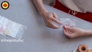Túi TRẮNG MỜ hoạ tiết CHẤM BI - HÀN NHIỆT Combo 100 túi Bao bì đựng trà bánh kẹotrà hoa