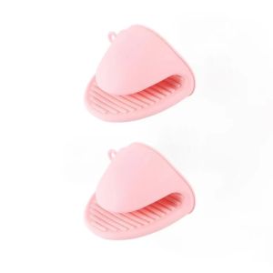 2PCS Silicone Oven Mitts Pinch Grips Soft Anti Scald Pot Handle Holders Heat Resistant Cooking Baking Kitchen Gloves Pair
