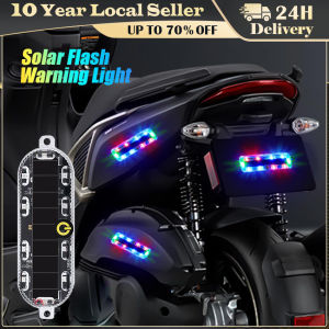 Solar Power Motorcycle LED Warning Light Car Night Ride Tail Light Anti-rear Strobe Light for Motorcycle Electric Bicycle Auto Emergency Light Solar Car Strobe Warning Lamp Electric Motorcycle Truck Brake Taillight Waterproof Flashing Lights