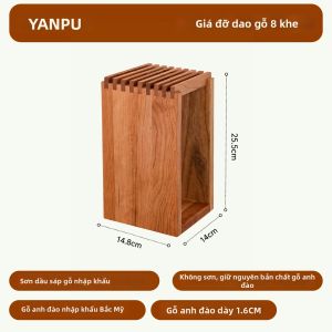 YANPU | Giá Đựng Dao Gỗ Dung Lượng Lớn Mới