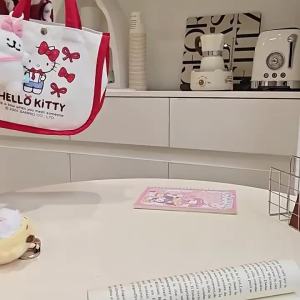 Sanrio | Sanrio Hoạt Hình Túi Vải Thân Thiện Với Môi Trường Dung Tích Lớn Hộp Cơm Trưa Bảo Quản Túi Xách Đa Năng Vải Không Dệt Thời Trang Có Thể Tái Sử Dụng