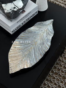 Nordic Luxury High End Leaf Glass Decorative Accessories Entrance Hall Living Room Wine Cabinet Sample Room Artistic Decorations