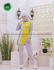 ATASAN/KAOS OLAHRAGA TUNIK MUSLIMAH BAHAN KATUN WARNA TERBARU