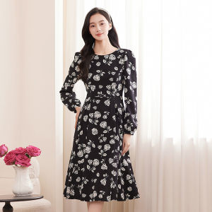 Koradior | French Romantic Jacquard Dress Slim Waist