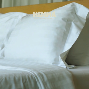 HEMMA Hotel Collection Pillow Sham – 250 Thread Count pillowcase | Premium Striped Design | Soft & Breathable