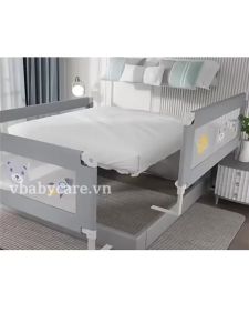 Thanh chắn giường cho bé (1 hộp 1 thanh) bảo vệ bé an toàn tránh té ngã có đủ kích thước 1m6 1m8 2m tấm chắn giường cũi giá rẻ 2023 Vbaby N1S