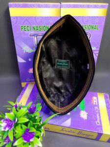 peci songkok teratai bunga hitam polos bludru premium peci pria anak dewasa peci anti air peci anti merah peci awet tahunan no 3-9 tinggi 9-11 Cm