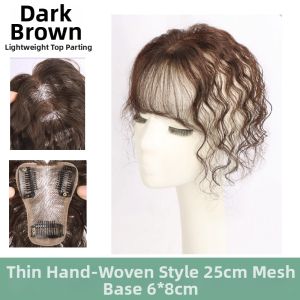 Baldness Concealing Invisible Light And Breathable Short Curly Hairpiece
