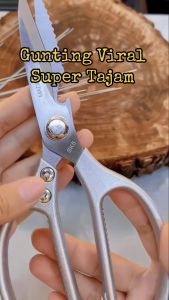 GUNTING DAPUR SERBAGUNA MULTIFUNGSI SK5 STAINLESS STEEL UNTUK DAGING AYAM TULANG IKAN SAYUR