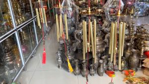 Chuông Gió 6 Ống Bằng Đồng Phong Thủy 4 Cỡ