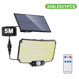 Đèn Năng Lượng Mặt Trời Ngoài Trời 234LED Cảm Biến Chuyển Động Chống Nước IP65 Đèn Gắn Tường Cho Sân Vườn Chiếu Sáng Sân Vườn Bằng Năng Lượng Mặt Trời