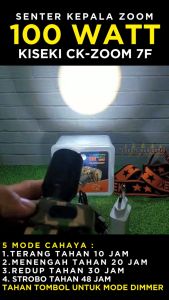 Senter Kepala KISEKI Lensa Zoom 9F Terbaru Tahan 30 Jam Daya 100 Watt Baterai 3000mAh Tahan Air Dan Benturan Ready Cahaya Kuning Dan Putih Cas USB Tipe-C Headlamp | Headligt LED Rechargeable | TOKO SINAR AUDIO