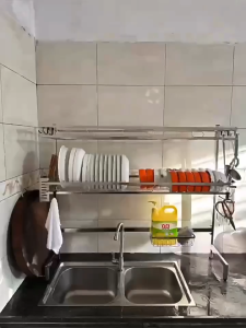 COHF 2-Tier Dish Rack | Stainless Steel Dish Rack | Over the Sink Kitchen Shelf | Kitchen Dish Rack | Kitchen Bowl Rack | Dish Drainer Rack