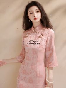 Elegant Modified Cheongsam Dress Spring/Summer