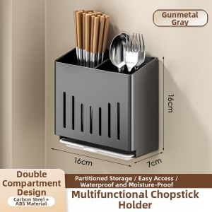 WEIMEIYUAN | Wall-mounted Water-draining Chopstick Holder Large Capacity