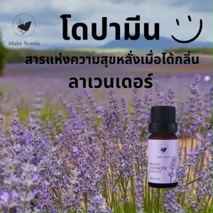 (Make Scents) น้ำมันหอมระเหยลาเวนเดอร์ Lavender Essential Oil Organic 10 ml ธรรมชาติและออร์แกนิค 100% แหล่งผลิต - บัลแกเรีย