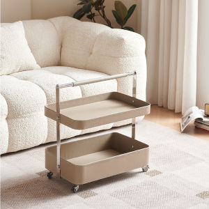 Minimalist Retro Sofa Side Table Living Room Movable Side Cabinet Storage Rack Designer Model Small Apartment Trolley Coffee Table
