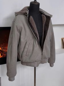 Limited Edition Snake Year Short Qing Mountain Eagle Jacket Mens Autumn Winter Heavyweight Fleece Lined Hooded Cotton Jacket