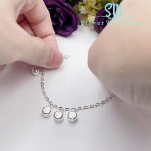 SilverWholesale #BB166 Original Silver 925 "Doraemon Bell Charm" Baby Bracelet Anklet (Gelang Kaki/Tangan untuk Baby)