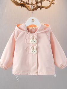 Áo Khoác Trẻ Em Nữ Phong Cách Công Chúa Thời Trang Dễ Thương Có Mũ Trùm Đầu Mùa Thu Phong Cách Hàn Quốc Cho Bé Gái Từ 0-3 Tuổi