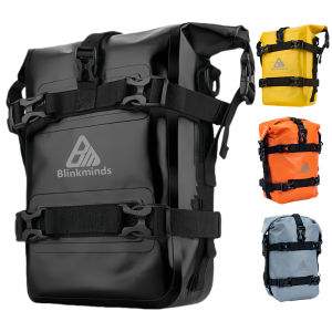 [Motorcity]Motorbike Rear Rack Trunk Storage Bag Waterproof with Shoulder Strap Motorbike Side Frame Bag 8L Moto Saddle Pannier Bag