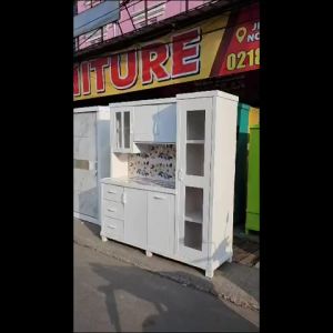 Lemari Sayur 4 Pintu Full Gendong / Lemari Dapur / Rak Piring / Rak Dapur