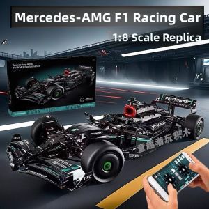 Mercedes-Benz F1 Formula Racing Car Assembly Toy Model AMG Sports Car Gift for Boys Birthday Building Blocks Plastic Toys