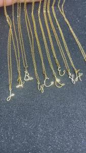 Fashion Stainless Steel A-Z Initial Letter Necklace For Women Elegant Gold Color 26 Alphabet Pendant Jewelry Girls Birthday Gift