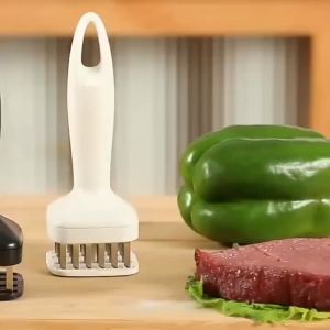 Stainless Steel Automatic Rebound Loose Meat Needle Knock Hammer Press Type Steak Tenderizer 不锈钢松肉器