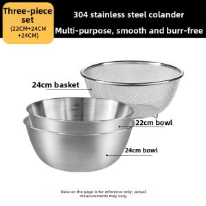 youqin | Multipurpose Stainless Steel Kitchen Basin for Cleaning Eggs and Dough