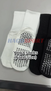 Stoking sukan anti slip budak stoking grip budak stokin yoga antislip women pilates yoga socks silicone base sport socks high elastic socks mid calf women socks