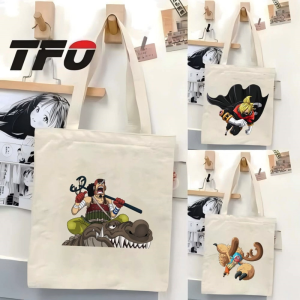 TFO Tote Bag One Piece the Straw Hat Pirates Monkey D. Luffy Versatile Ideal for College School
