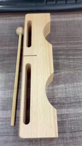 IRIN | IRIN Double Tone Clapper Wooden High and Low Pitched Clapper Beginner Music Rhythm Training Orff Percussion Instrument