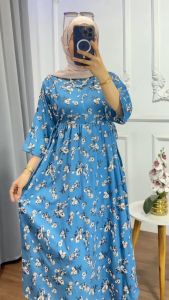 Midi Dress Miranda Rayon Busui Frendly Lengan 3/4 Dress