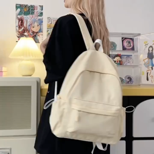 MOUSSON  กระเป๋าเป้สะพายหลังเรียบง่ายน้ำหนักเบาและทนทานสไตล์ INS ญี่ปุ่น