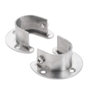 Stainless steel U-Shape flange seat Heavy Duty Clothes Rod Bracket/towel rack/curtain Pole Bracket Supports Tahan lama