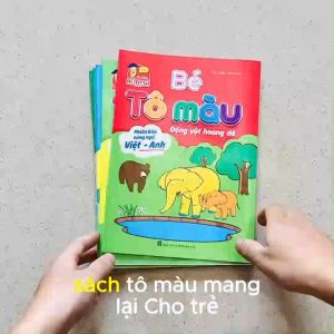 Sách - Bé Tô Màu (Bộ 10 Cuốn Dành Cho Trẻ 3-6 Tuổi Song Ngữ Việt Anh)