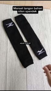 manset tangan lengan panjang warna hitam motif/manset  volly/manset olah raga pria/wanita/sarung lengan panjang/handsock tangan serbaguna