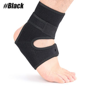 1PCS Ankle Support Brace with Silicone Heel Pad For Men & Women Adjustable Compression Sleeve Strap Wrap ArthritisSports