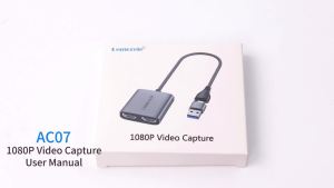 Lemorele | Lemorele Video Capture Card HDMI to USB-A/Type-C 1080P 60HZ Video Recorder for Switch/Phone/Camera Game Recording Live Streaming