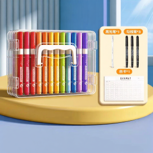 MINGZHUO | Washable Soft Tip Marker Set for Art Students and Children 120 Colors