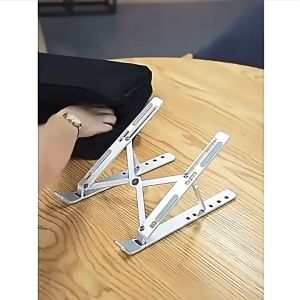 Giá đỡ laptop Đế tản nhiệt laptop macbook gấp gọn bằng nhôm điều chỉnh 6 cấp độ